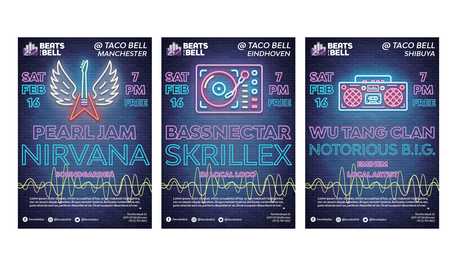 Taco Bell Concert Posters